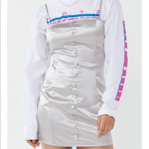 Metallic Silver Dress